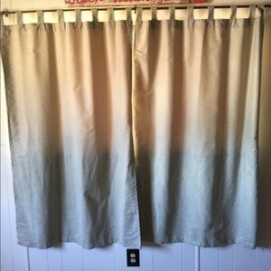4 green blackout panel curtains